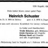 Schuster Heinrich 1904-1978 Todesanzeige